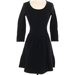Jessica Simpson Black Sweater Dress Knit Fit & Flare Winter Holiday Classic S